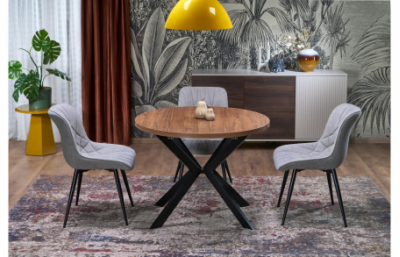 Раздвижной стол PERONI, орех / черный