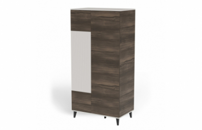 Шкаф RANDOM 2 S-1, кашемир / орех / черный