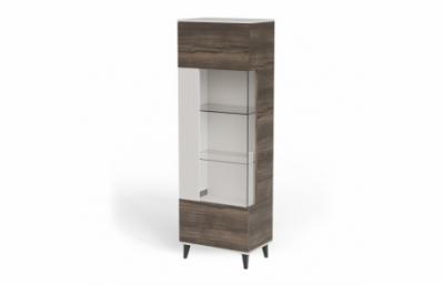 Витрина RANDOM 2 W-1, цвет: кашемир / орех /...