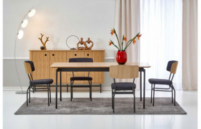 Цвет стола SMART-ST: натуральный дуб / черный