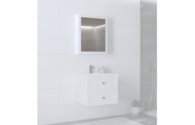 Зеркальный шкаф, TORETO SLU-60, белый