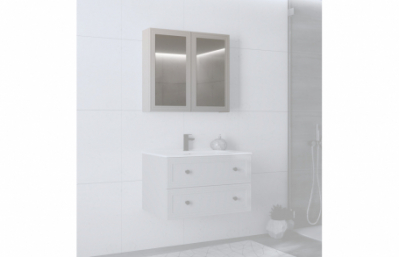 зеркальный шкаф, TORETO SLU-80, кашемир