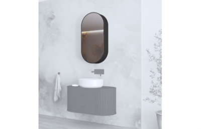 Зеркальный шкаф, VENEZIA SLU, черный матовый