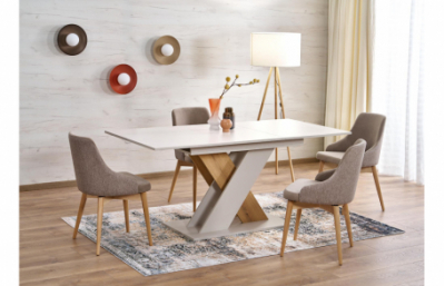 Приставной стол XARELTO, кашемир / дуб кремона