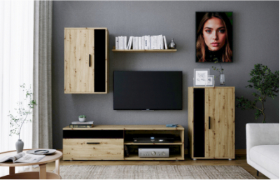 Цвет комплекта BENSON: дуб ремесленный / черный