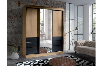 Lükandustega riidekapp peegliga Haiti 1800