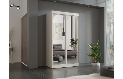 Lükandustega riidekapp peeglitega Modin 1200