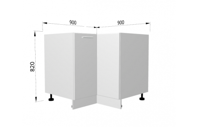 DN2D Угловой шкаф 900х900х540х820 белый