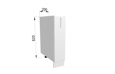 DС20 Карго шкаф 200х540х820 белый