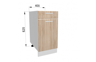 DDS40 Шкаф с одним ящиком 400х540х820 сонома