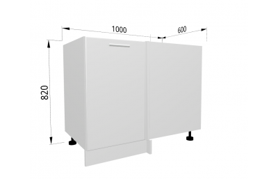 DDB100 Угловой шкаф 1000x540х820 белый