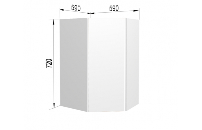 WN590 Шкаф 590х590x310х720 белый