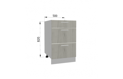 D3S50 Kapp kolme sahtliga 500х540х820 valge...