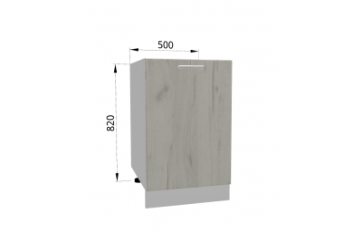 DD50 Шкаф 500х540х820 белый дуб крафт