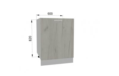 DD60 Шкаф 600х540х820 белый дуб крафт