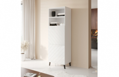 Шкаф 60 ABETO белый матовый/белый глянцевый