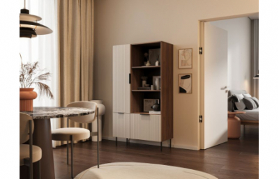 Низкая витрина ALMERA TYP 4 warmia nut/ cashmire