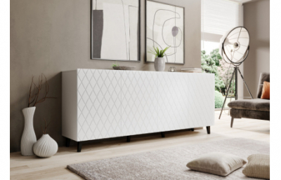 Комод ASTI матовый белый/матовый белый