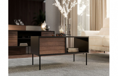 Журнальный столик CORTINA черный/орех