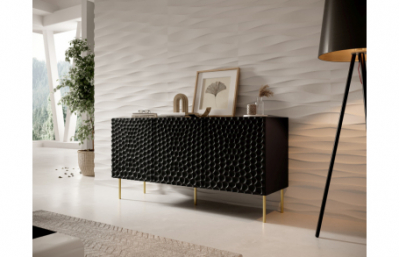 Комод HOLE 152 черный мат/черный мат