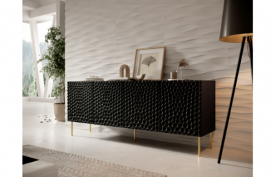 Комод HOLE 190 черный мат/черный мат