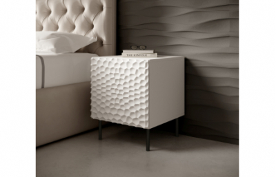 Тумбочка прикроватная HOLE белый мат/белый мат