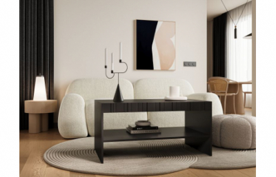 Кофейный столик ISLA черный коврик