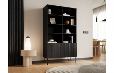 Книжный шкаф ISLA 100 черный мат