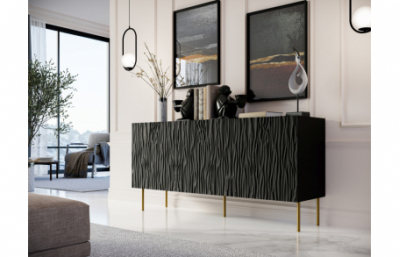 Комод JUNGLE 152 черный мат/черный мат