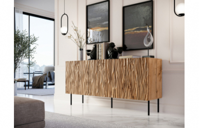 Комод JUNGLE 152 wotan дубовый мат/черный мат