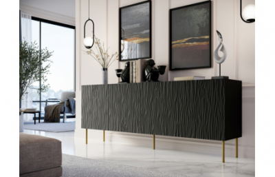 Комод JUNGLE 190 черный мат/черный мат