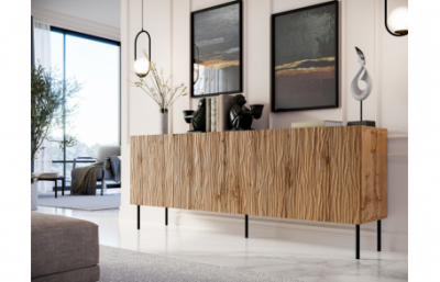 Комод JUNGLE 190 wotan дубовый мат/черный мат