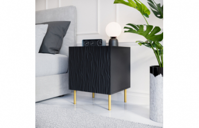 Прикроватная тумба JUNGLE черный мат/черный мат