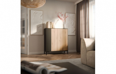 Комод MERCI 100 черный/артизан