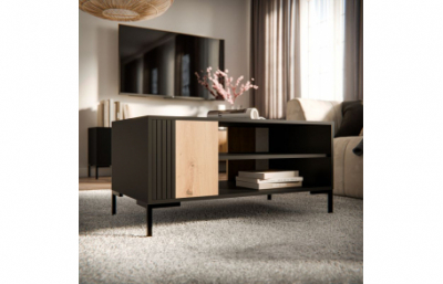 Журнальный столик MERCI черный/артизан