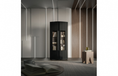 Стоящий шкаф для дикпалаты MICHELLE черный/дуб...