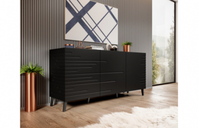 Шкаф комод NOVA матовый черный