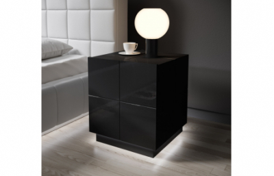 Тумба прикроватная REJA  черный глянец/черный...