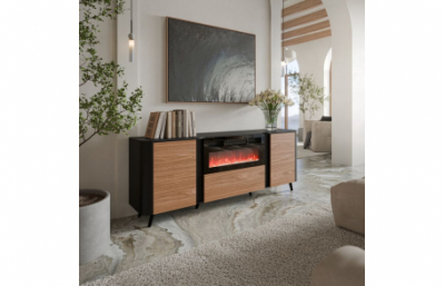 Комод VOLARE 200 EF черный мат/орех