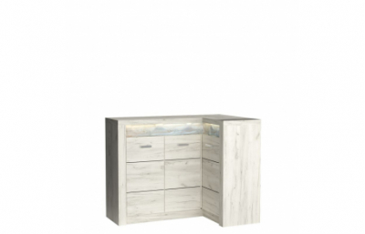 Угловой комод INDIANAPOLIS KAT I15 крафт белый