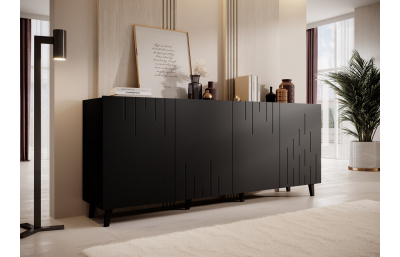 Комод BARI mat черный/черный матовый